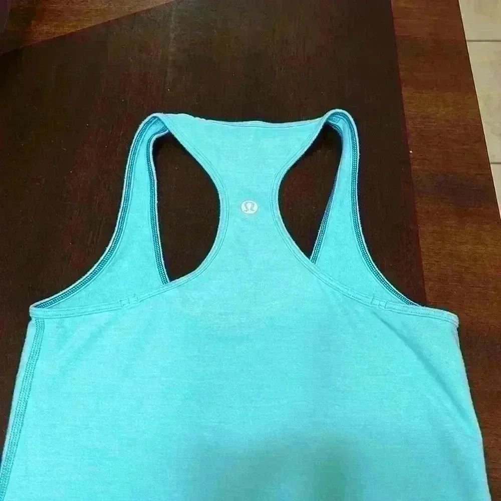 LULULEMON Cool Racerback Tank top size 4aqua blue